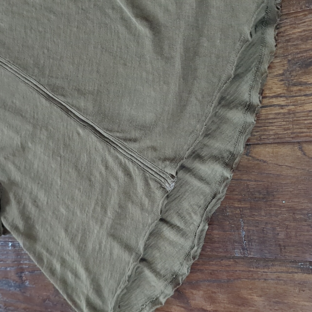 WEARABLES XCVI I Sylvan Pigment Brown Split Neck 3/4 Dolman Sleeve Shirt, XS - Picture 9 of 12